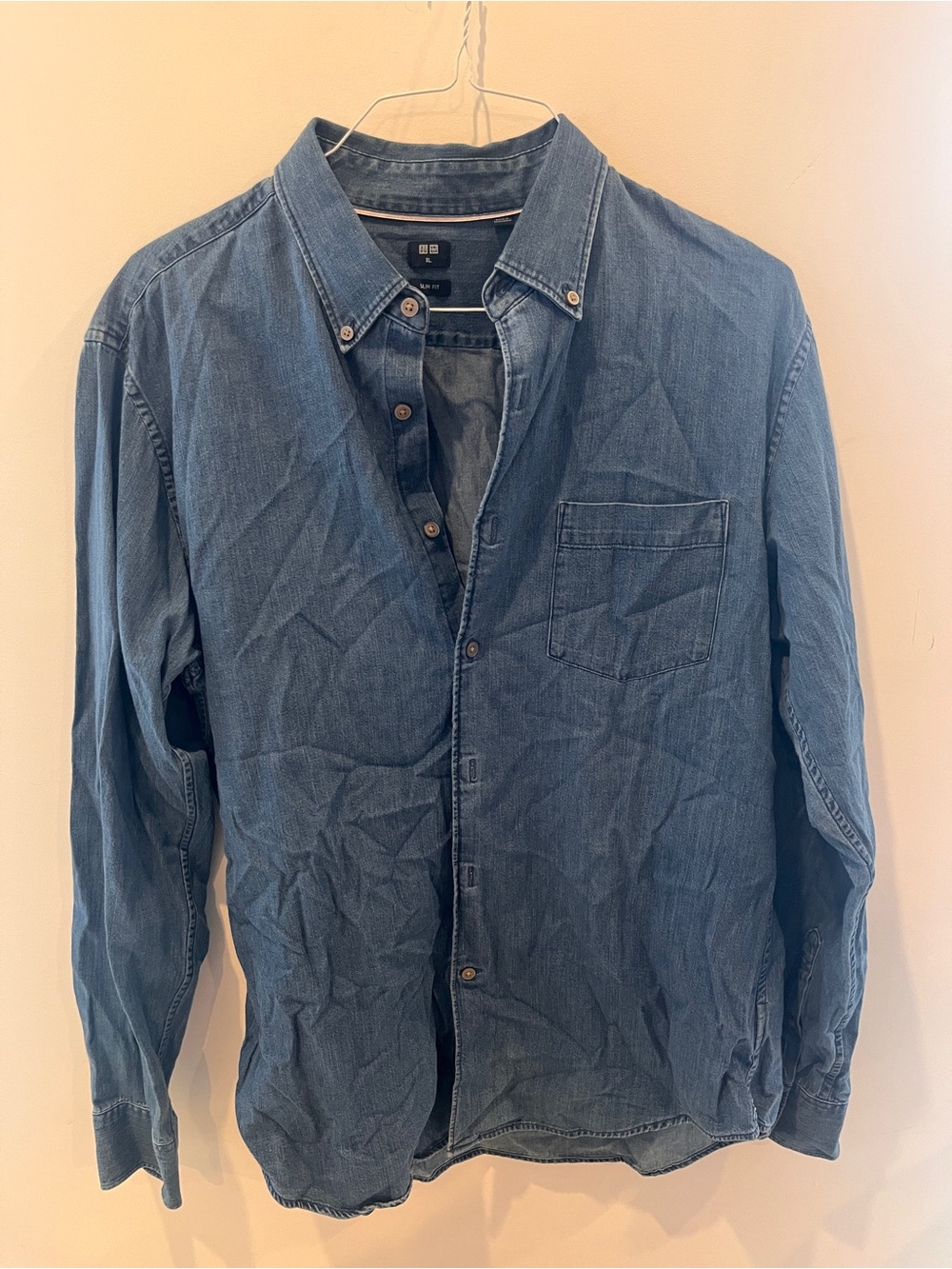 Uniqlo Men's Denim Shirt Jacket — Blue